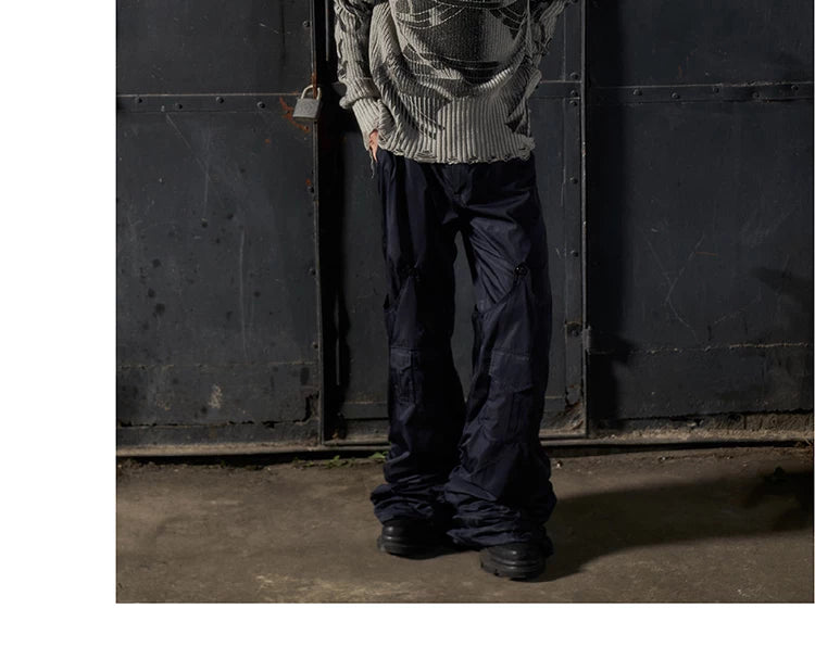 Distressed Knight Armor Print Sweater