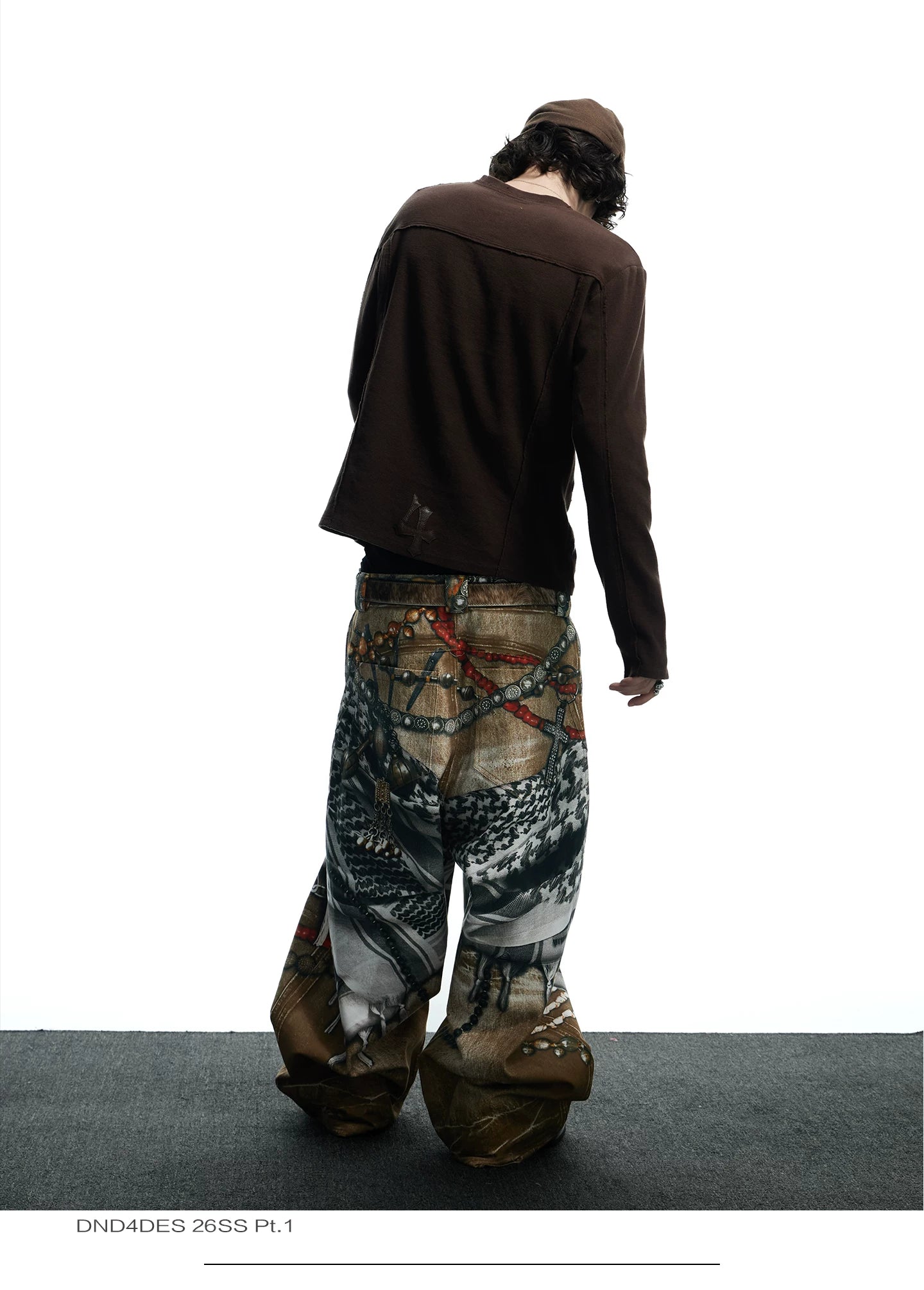 Vintage 3D Printed Baggy Jeans