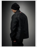 Dark Waxed Oversized Denim Shirt Jacket