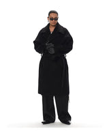 Men's Knee-length Suri Wool Overcoat