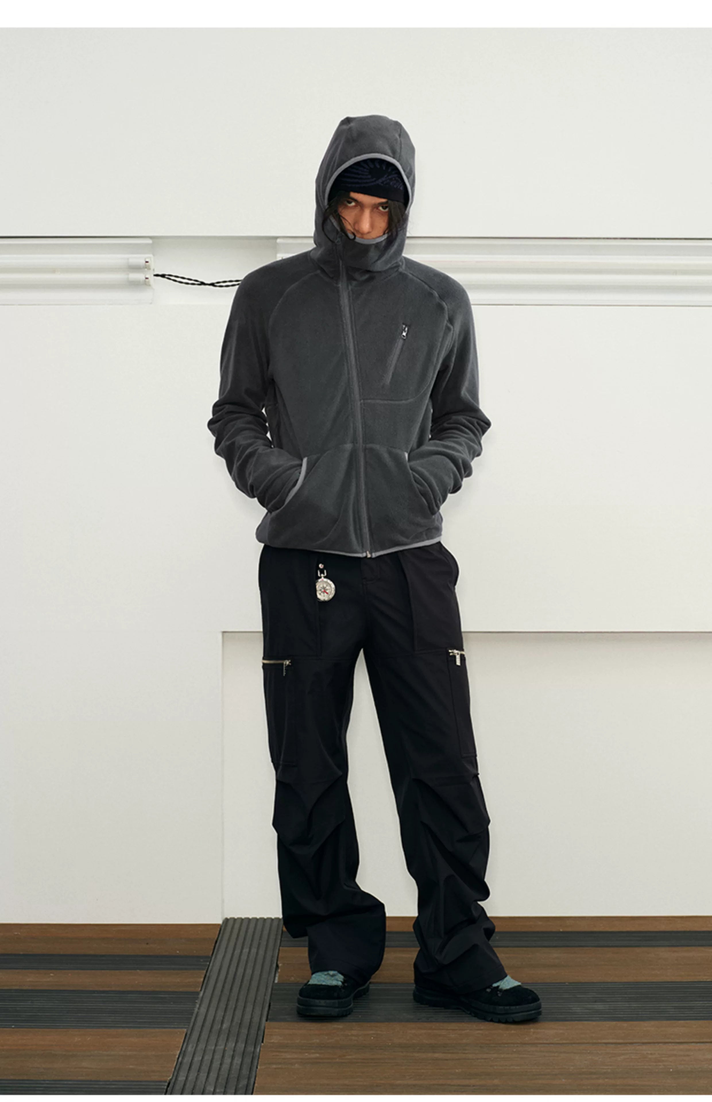Men's Heated Zip Hooded Fleece Jacket