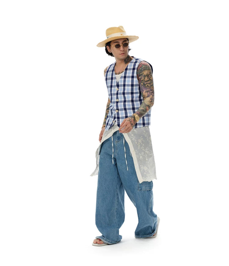 Vintage Plaid Cotton Vest