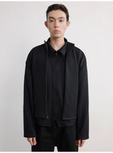 Double Layer Tencel Zipper Shirt