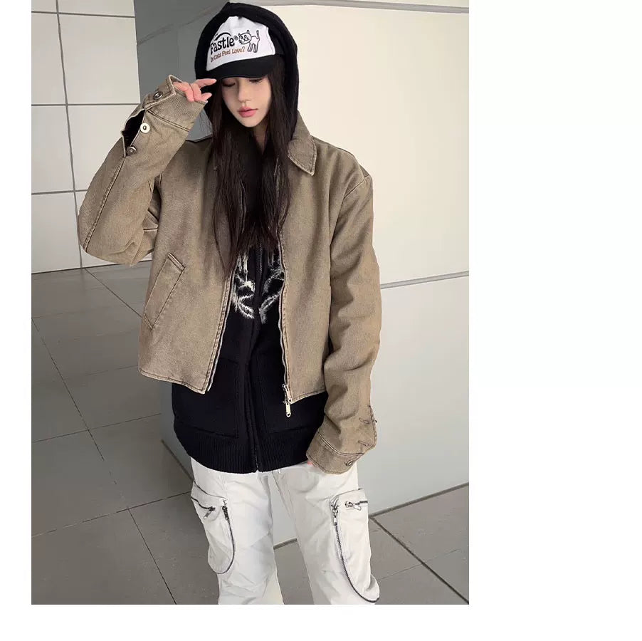 Two-Tone Short Vintage Jacket