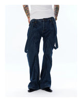 Men's Flare Denim Overalls