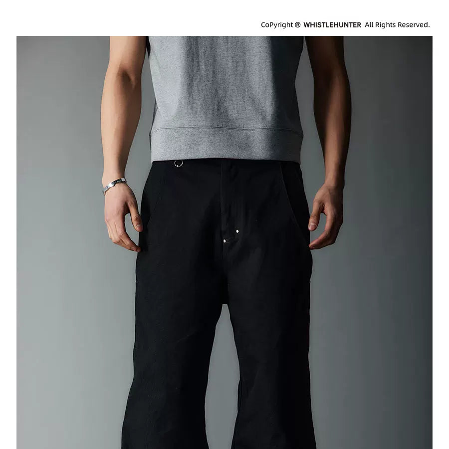 Double Pocket Rhinestone Washed Cargo Pants