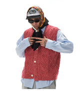 Wool Blend Vintage Knit Vest