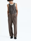 Merino Wool Pleated Elastic Waist Pants