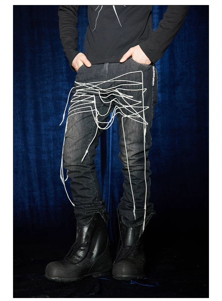 American Vintage Star Drawstring Stretch Jeans