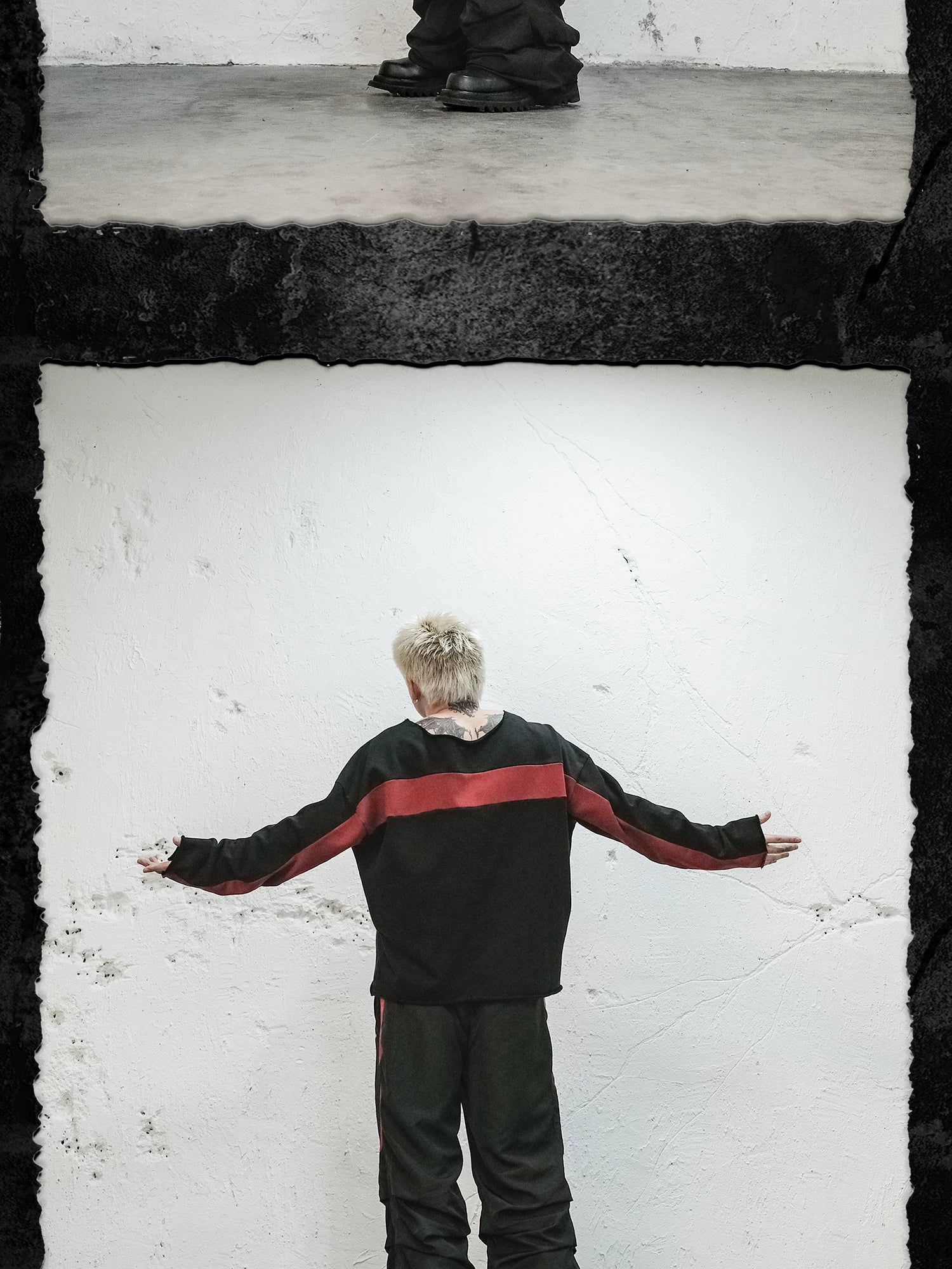 Bloodfang Pleated Flared Color Block Joggers