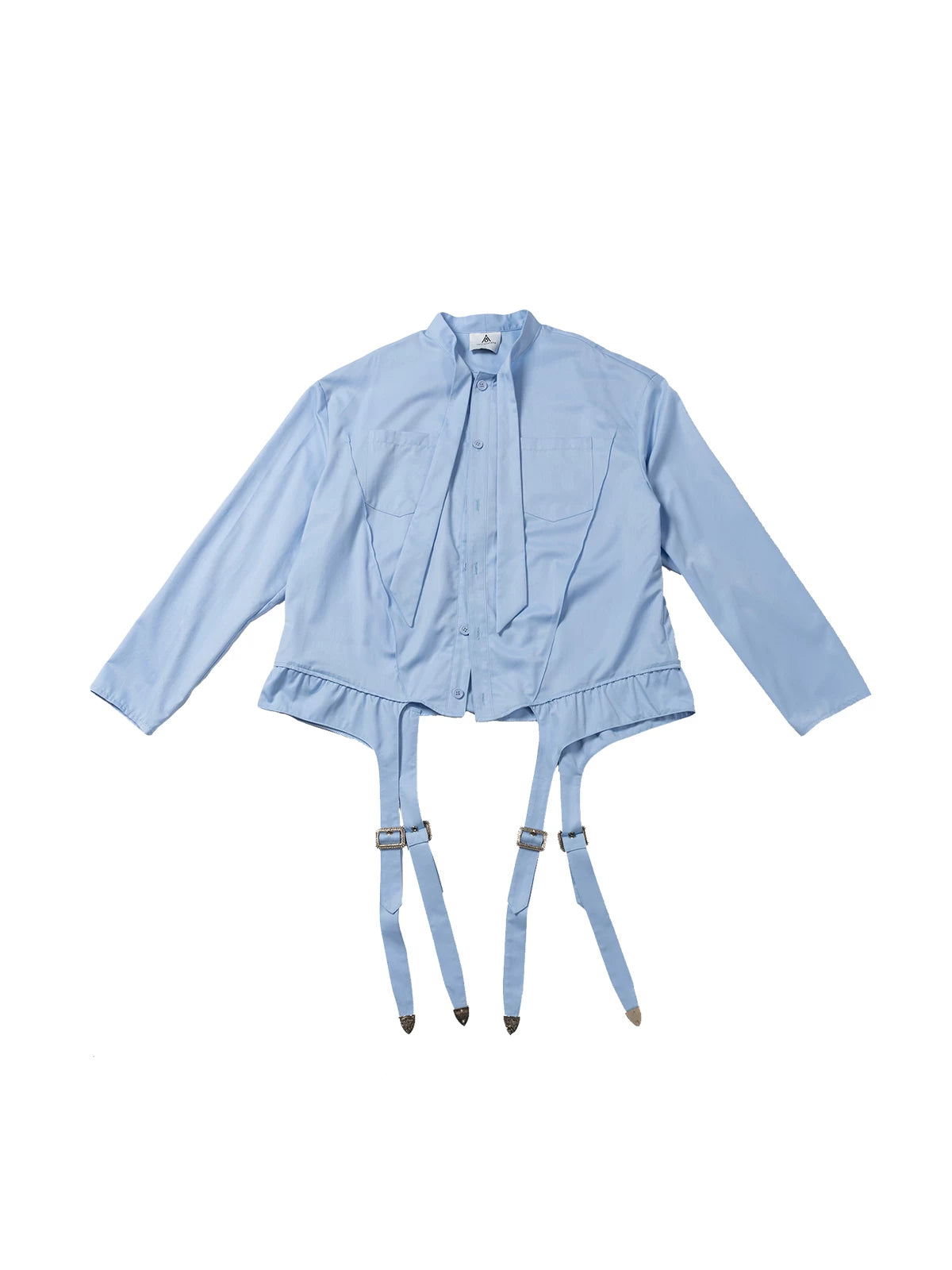 Blue Bow Tie Long Sleeve Shirt
