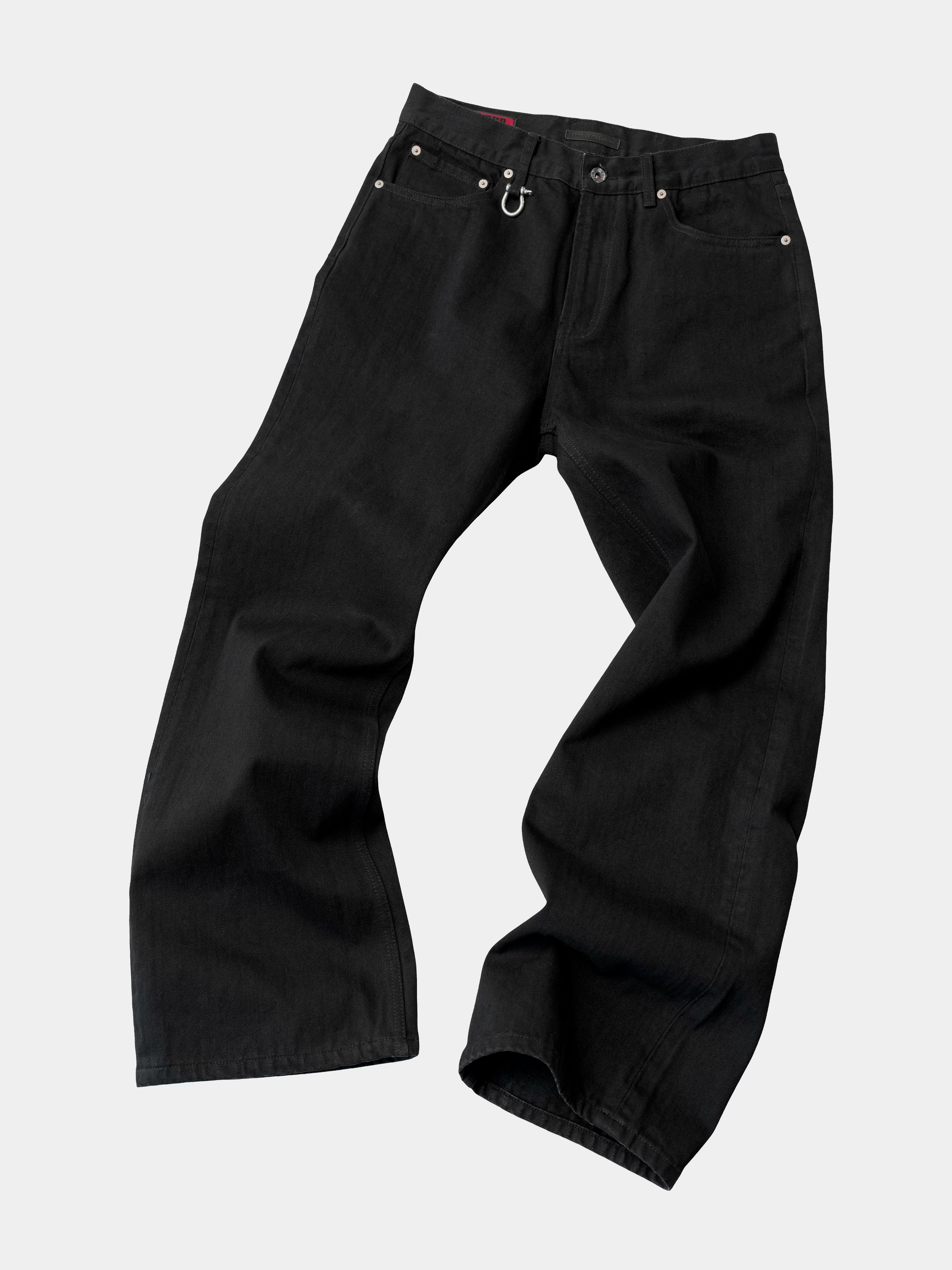 Baggy 15 Oz Rigid Black Jeans