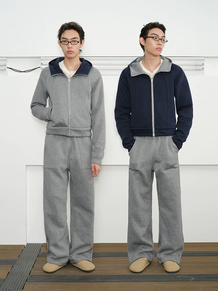 Men's Reversible Zip Hoodie Sweatpants Set