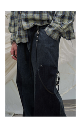 Double Hook Leather Rope Pants Chain