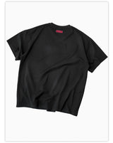 Loose Washed Black Printed Cotton Tee