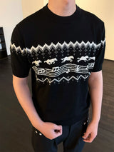 Antibacterial Lyocell Fair Isle Note Tee