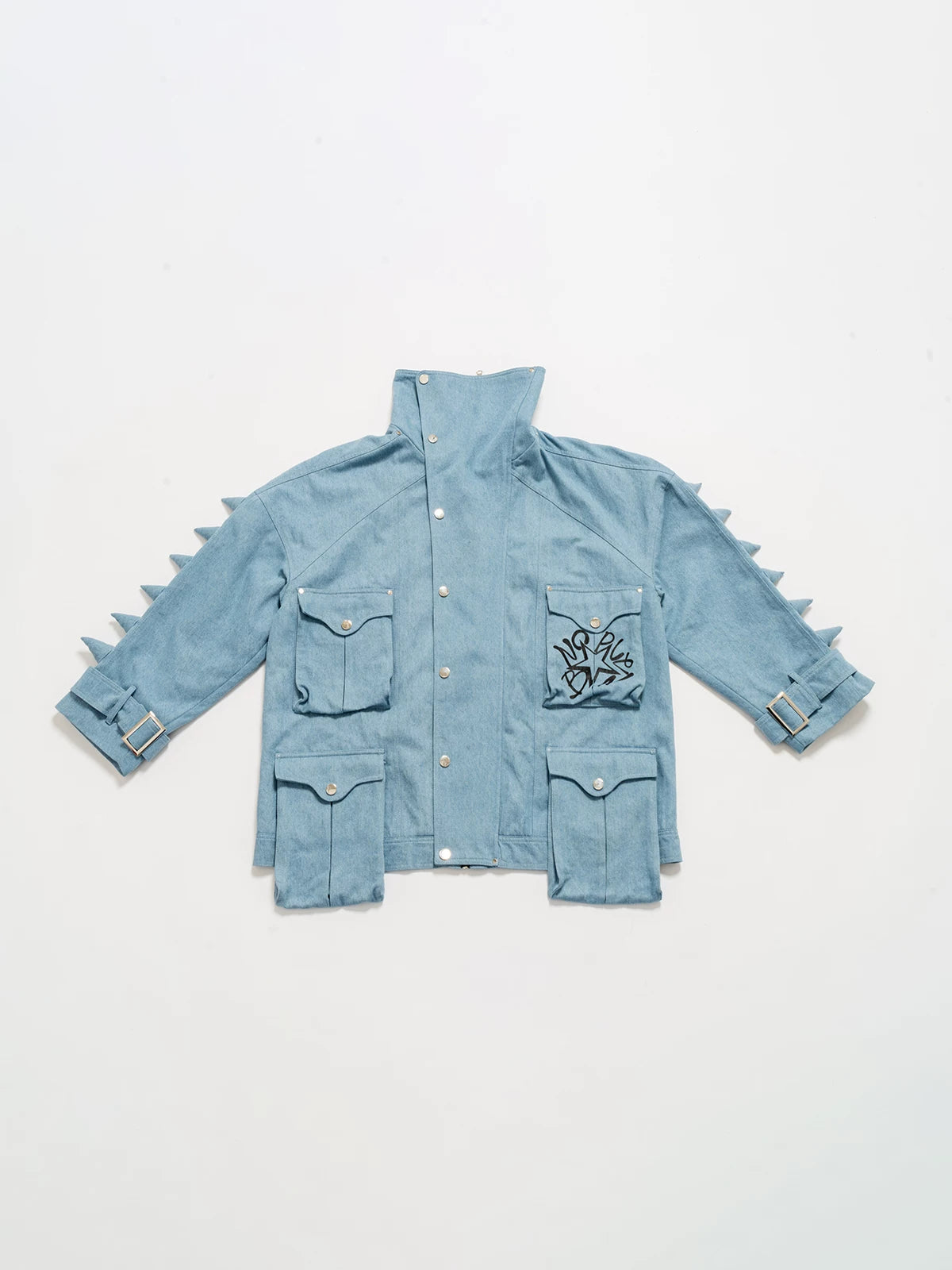 Spiny Dinosaur Vintage Denim Jacket