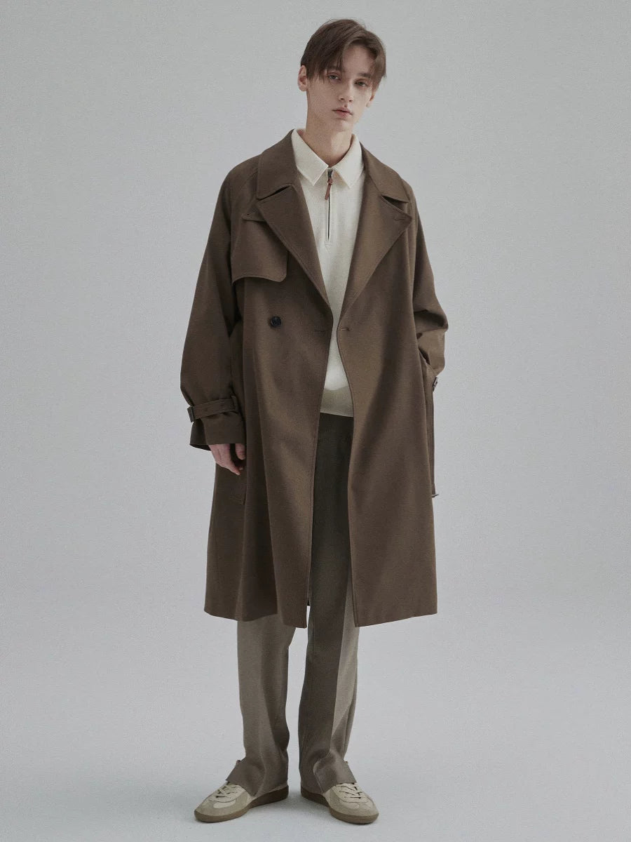Vintage Double Breasted Belted Trench Coat