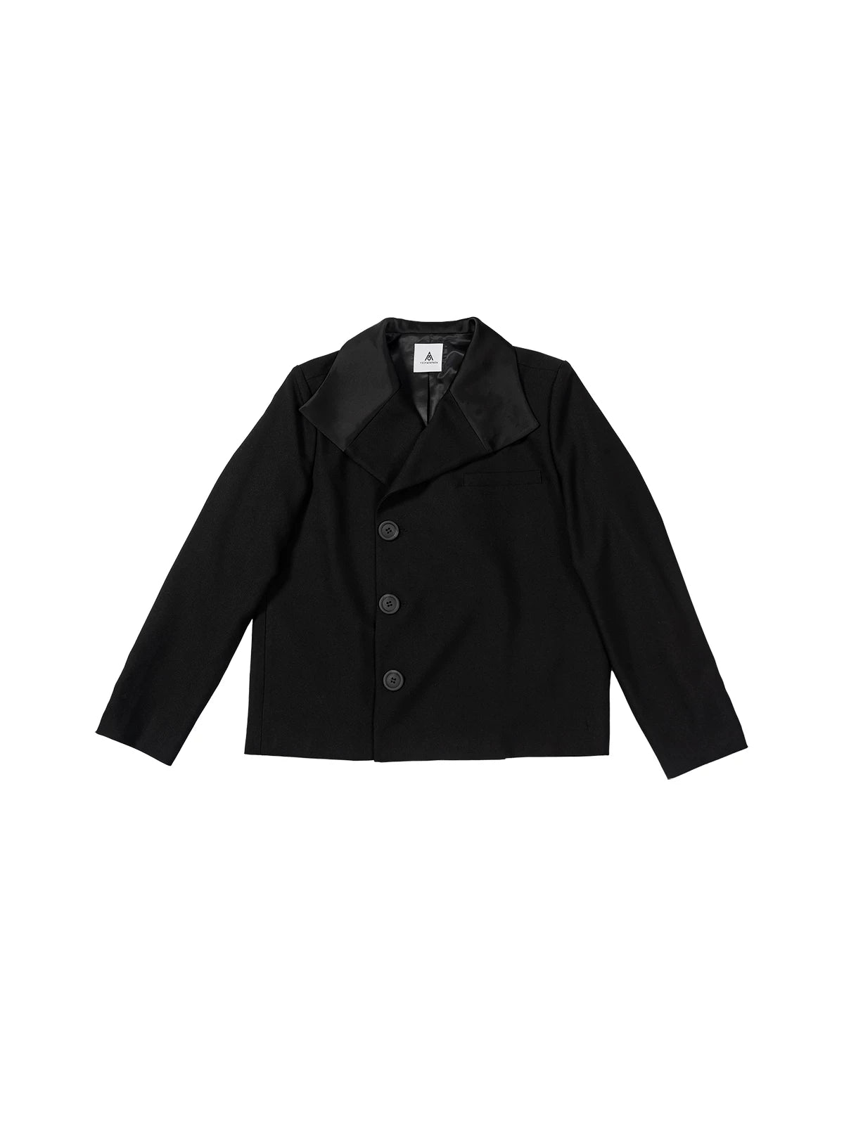 Vintage Oversized Glossy Button Blazer