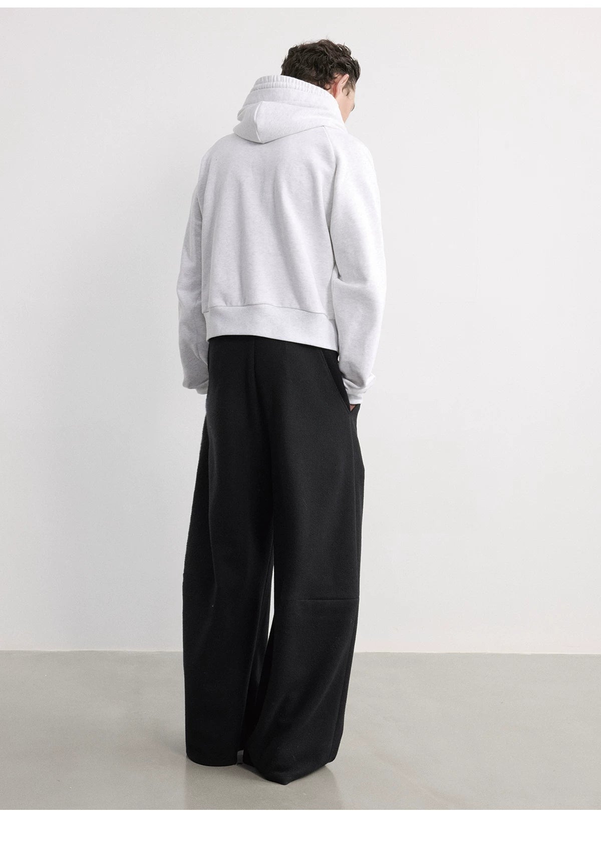 Drawstring Two-tone Raglan Cotton Hoodie