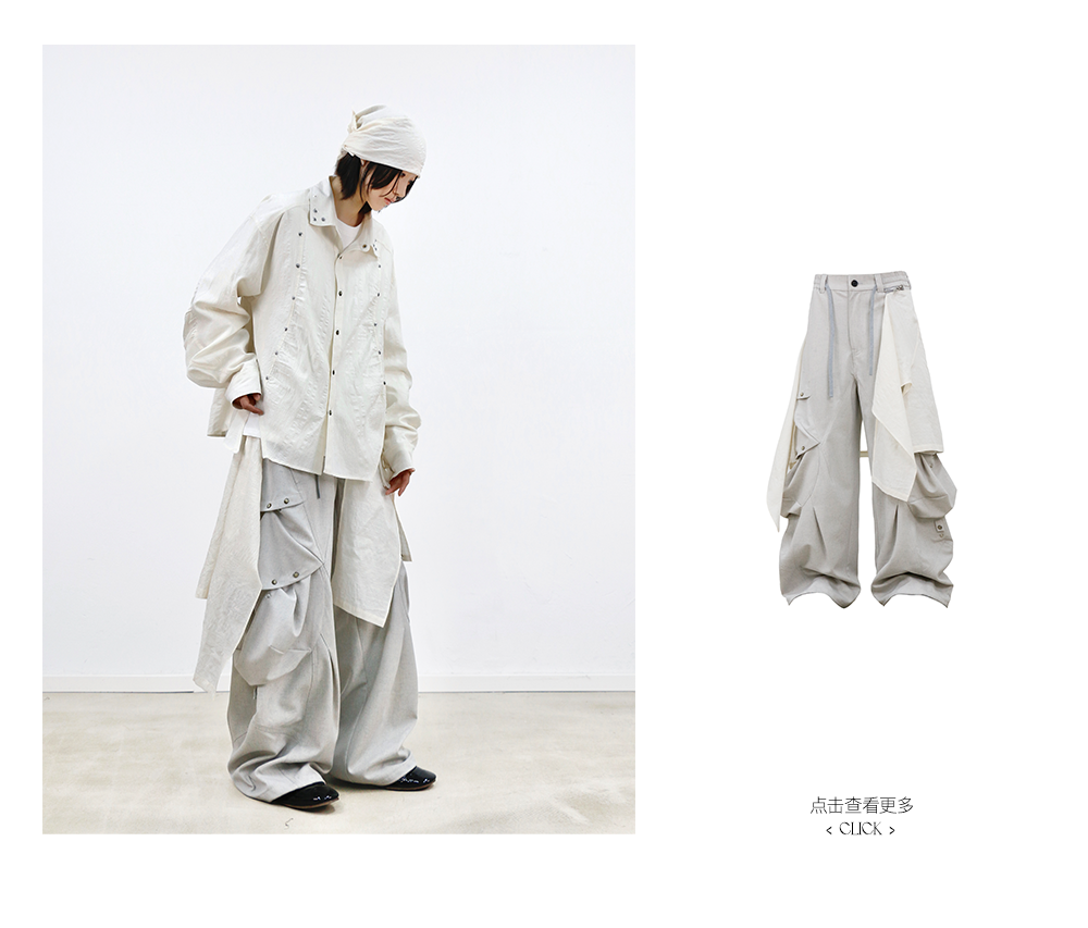 Two-Tone Deconstructed Studded Hem Shirt