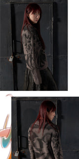 Loose Vintage Zip Samurai Armor Cardigan