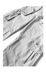 Removable Multi-pocket Ribbon Distressed Cargo Pants