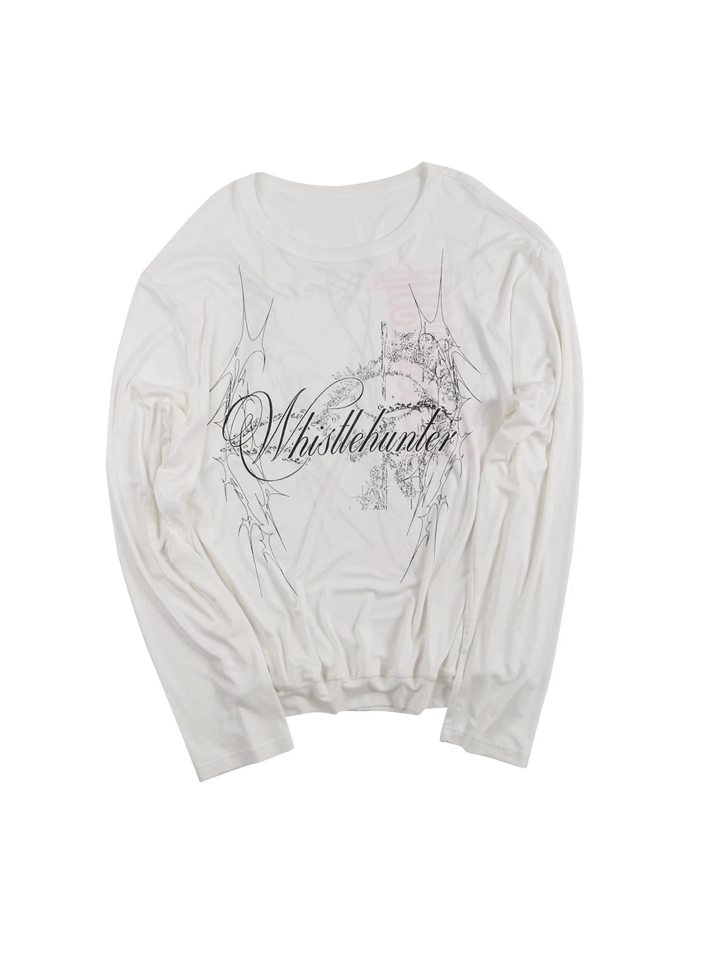 Printed Cropped Long Sleeve Lyocell Tee