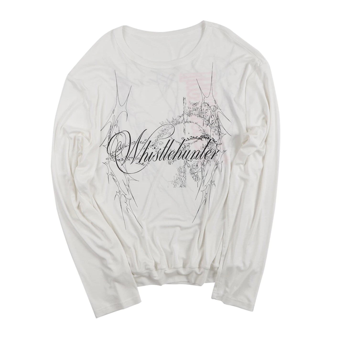 Printed Cropped Long Sleeve Lyocell Tee