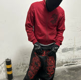 Reversible Dragon Embroidery Denim Jeans