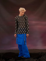 Loose Vintage Triangle Mesh Sweater