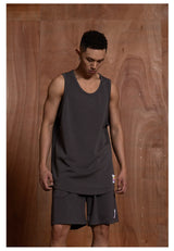Green Grey Men's Sports Tank Tops
