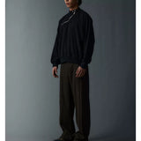 Men's Solid Waffle Mock Zip Sweatshirt