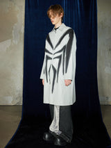 Spider Print Grey Mid-length Coat