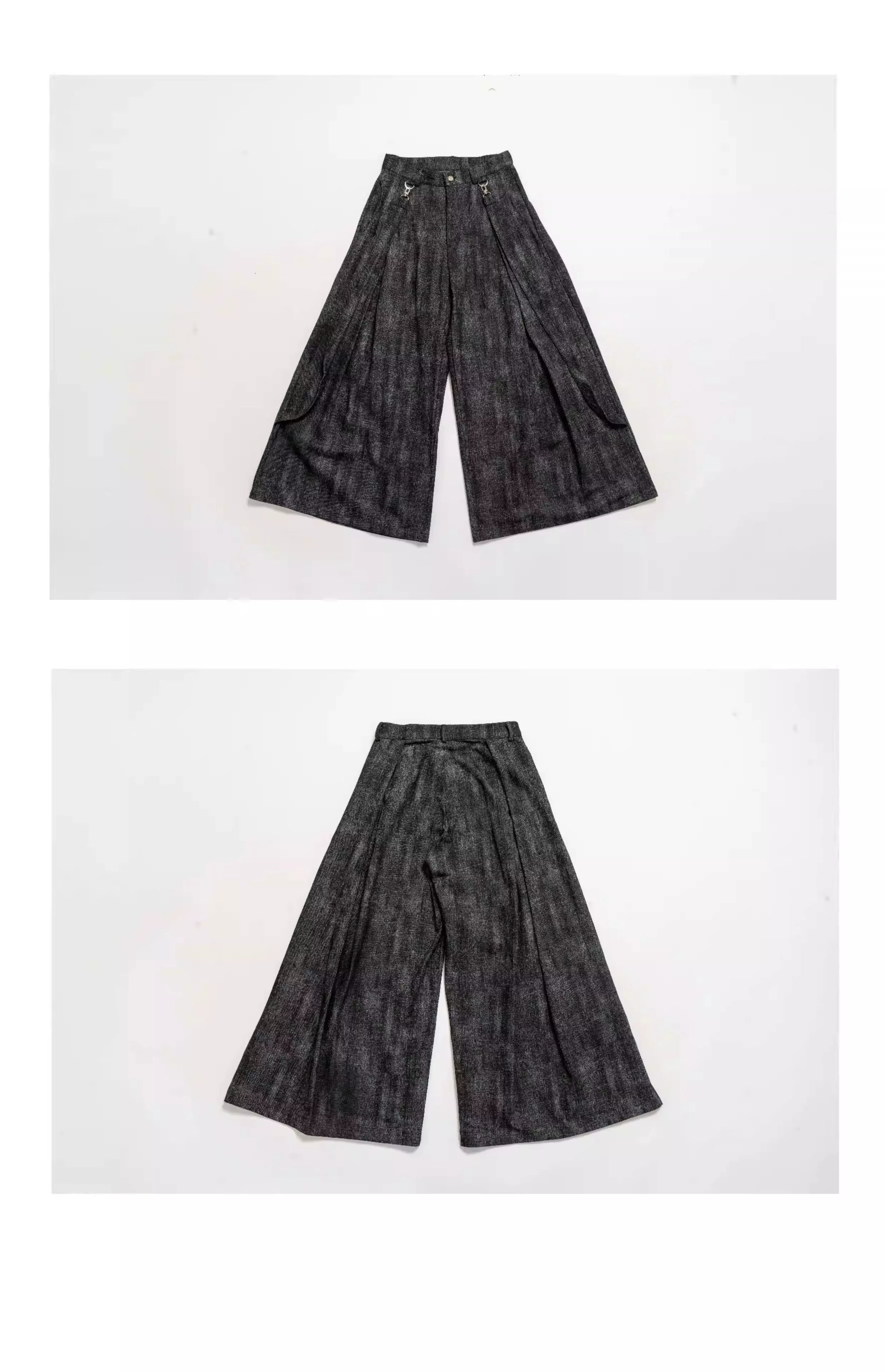 Y2K Washed Loose Flared Denim Overalls