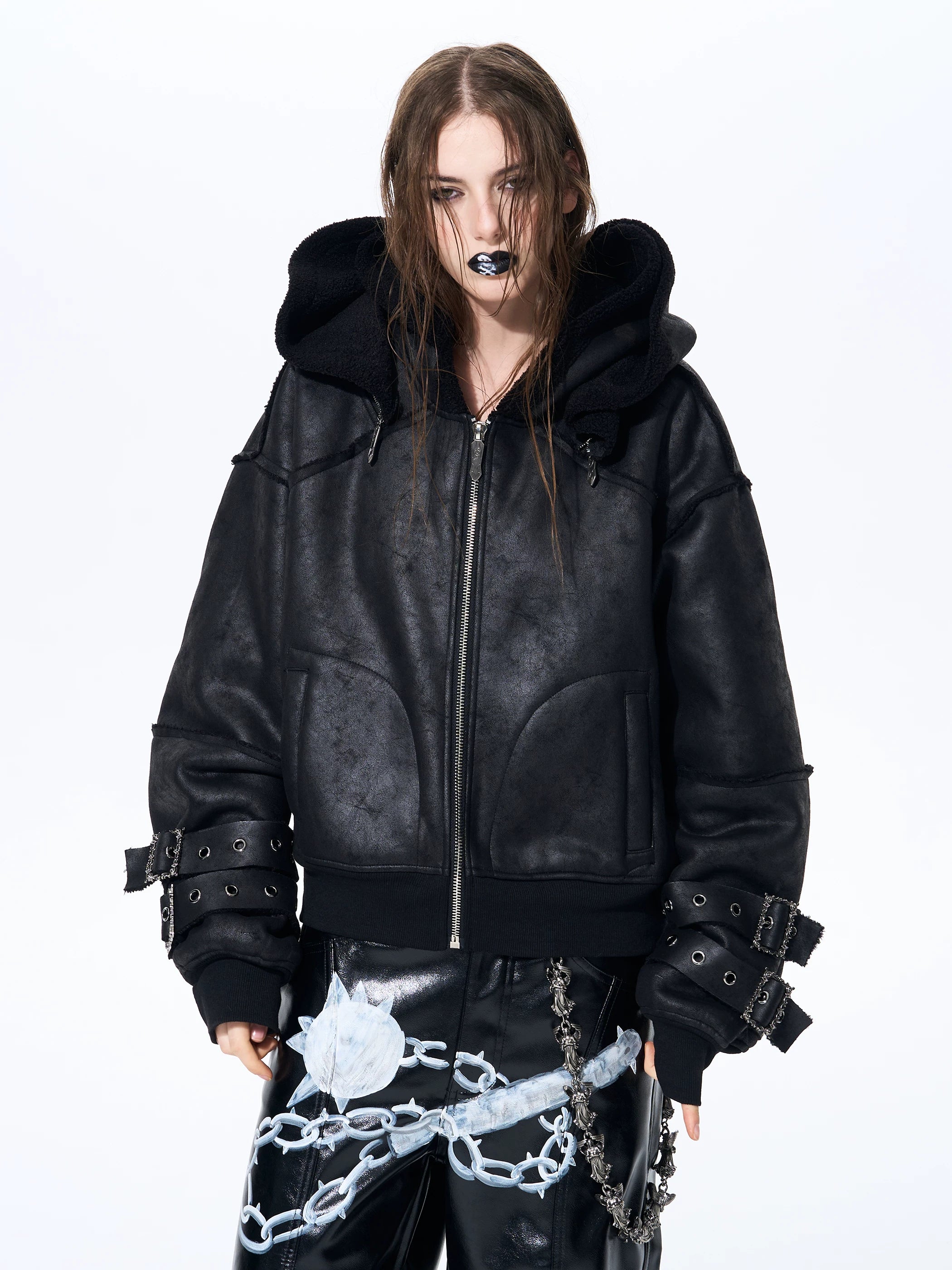 Men's Dual Hood Bomber Puffer Jacket