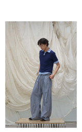 Plaid Casual Pants With Detachable Scarf