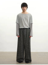Loose Pleated Wool Pants