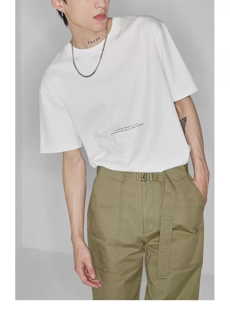 Double-sided Color-block Printed Pima Cotton Tee
