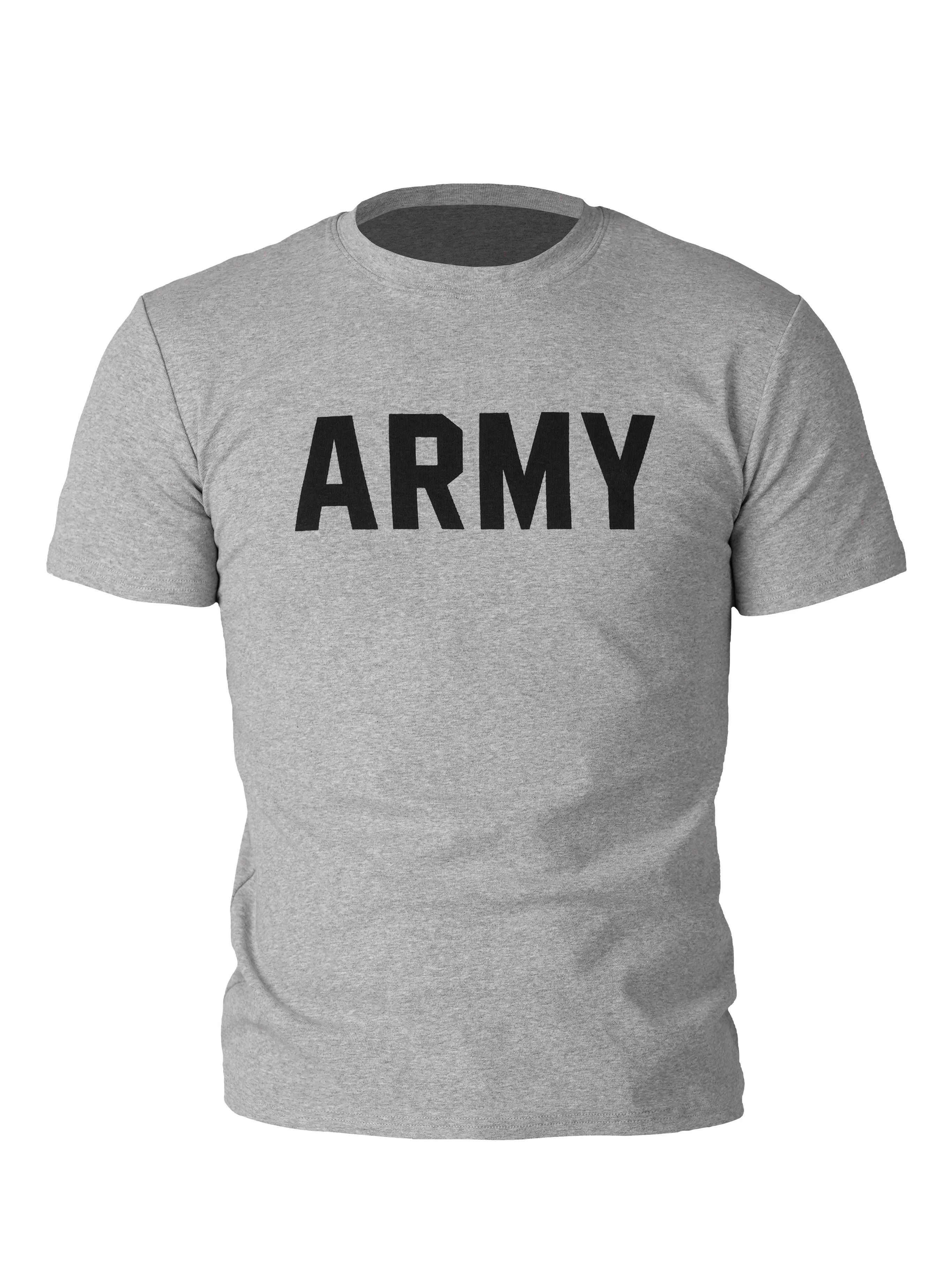 Grey Army Fitted Athletic Tee