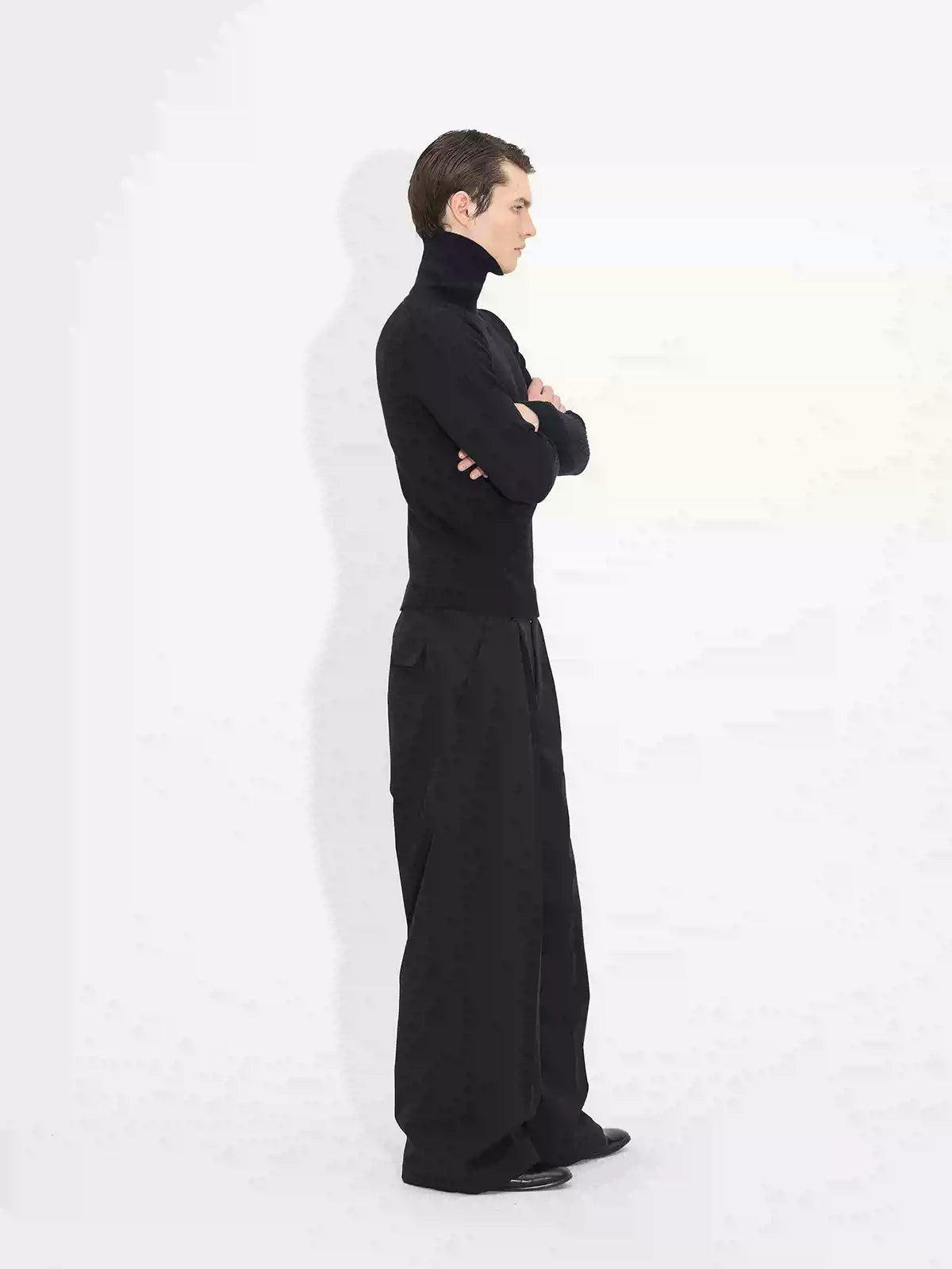 Long Sleeve Turtleneck Ribbed Knit Top