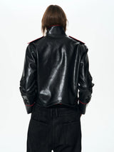 Men's Winter Stand Collar PU Jacket