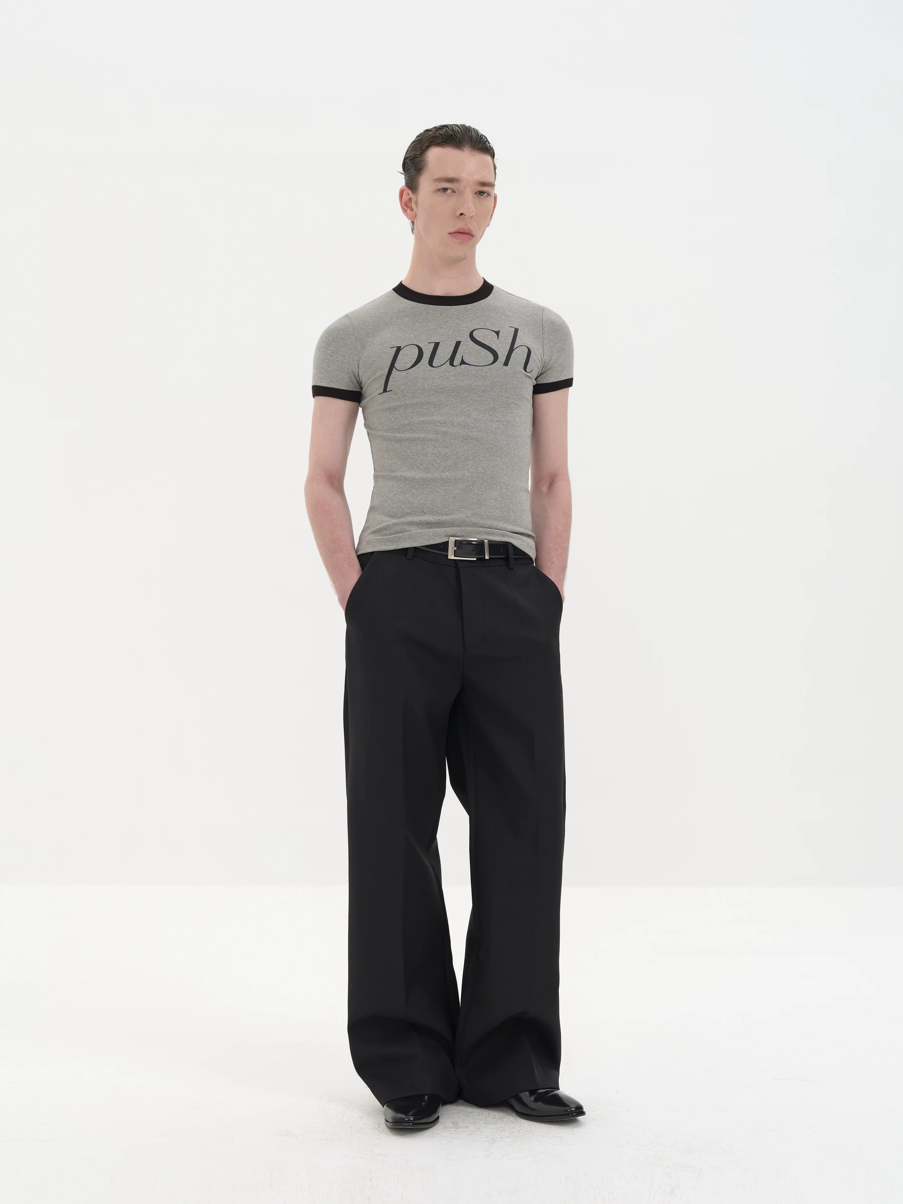 Printed Color Block Push Ringer Tees