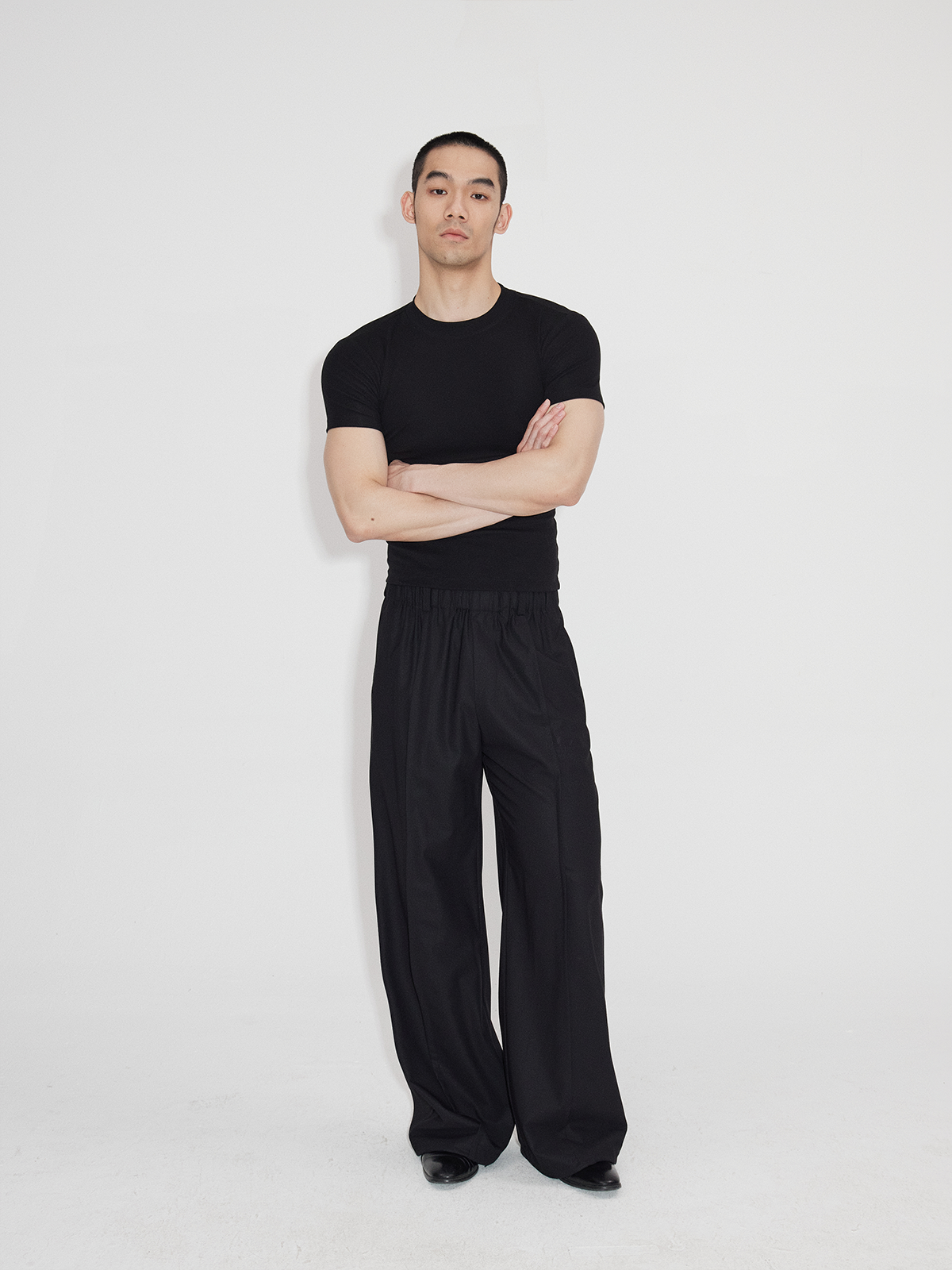 Elastic Waist Suit Pants
