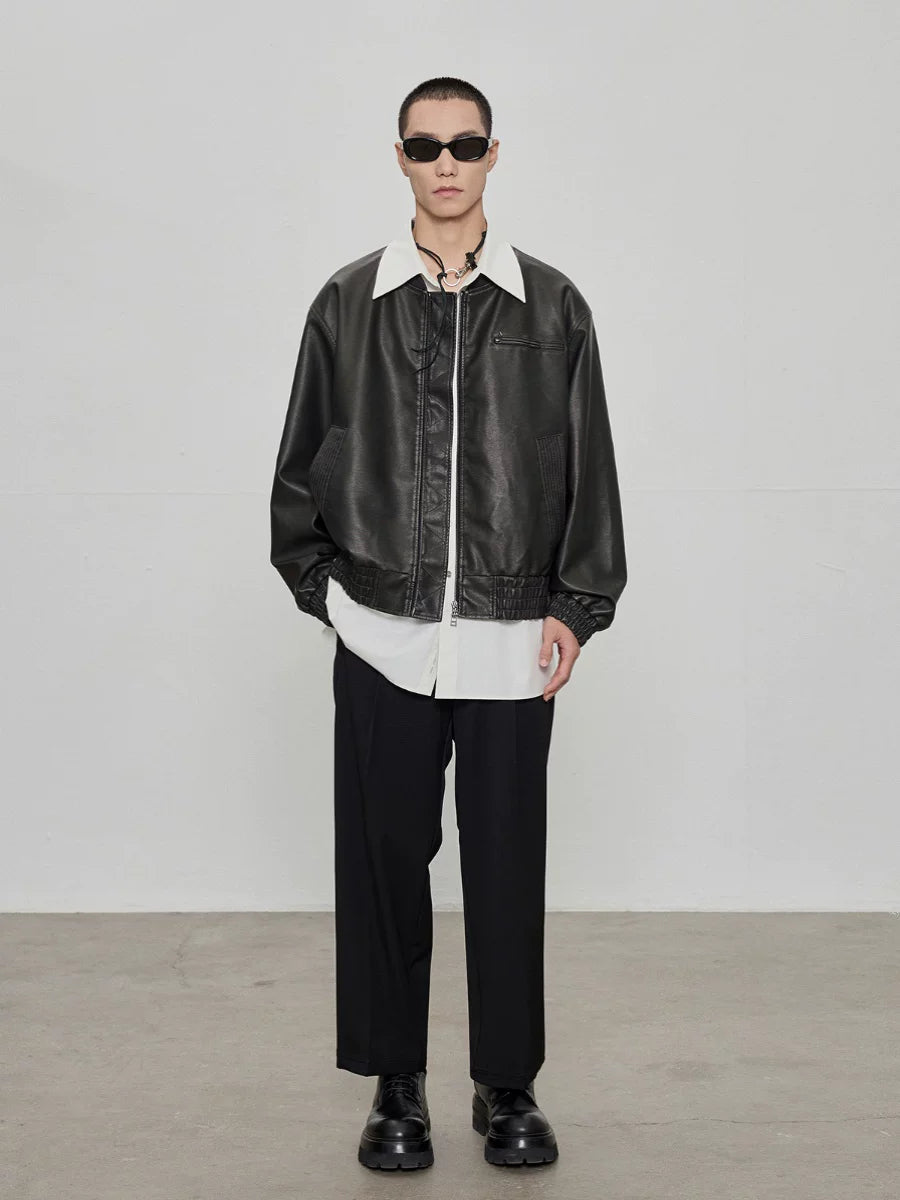 Casual Cropped Elastic Waist Pants