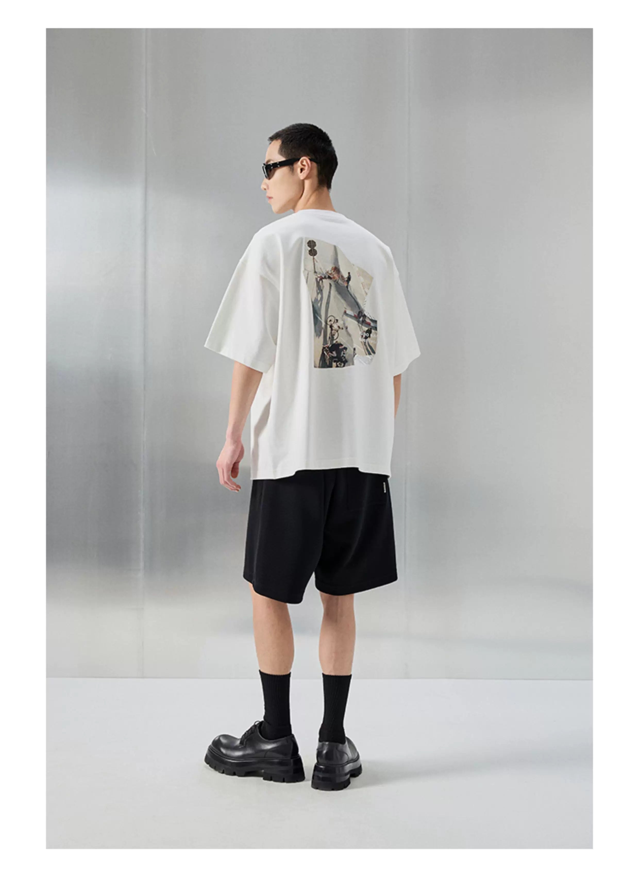 Oversized Heavyweight Printed Embroidered Tee