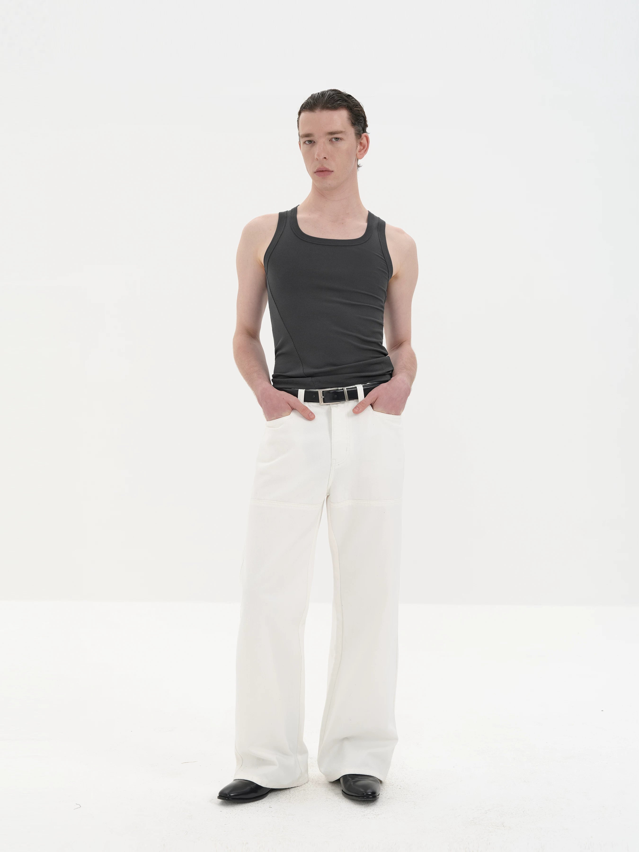 Flattering Lightweight Wide Collar Tank Tops