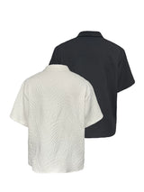 Seagull Collar Leaf Jacquard Shirt