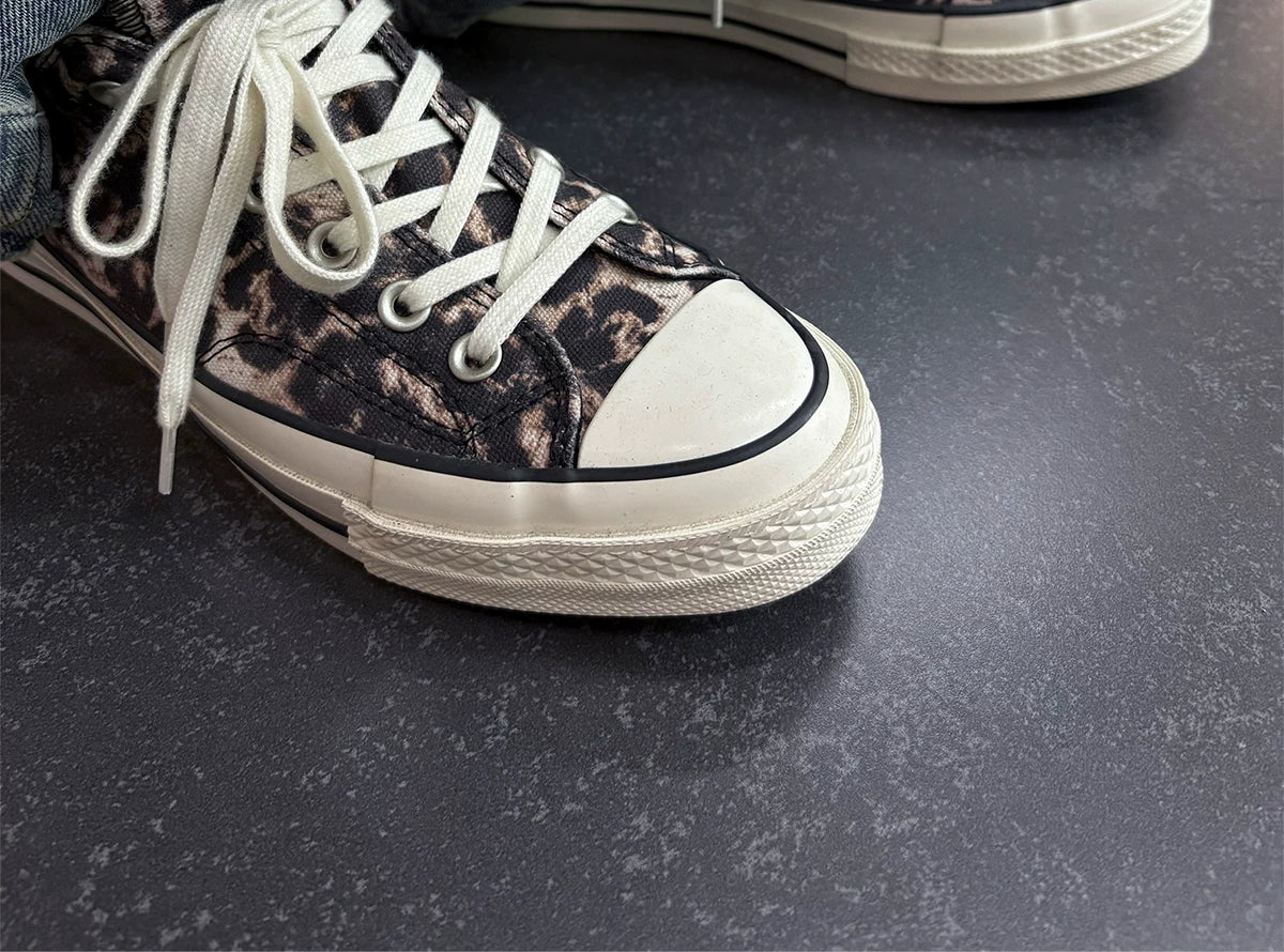 Leopard Print 1970s Long Tongue Sneakers