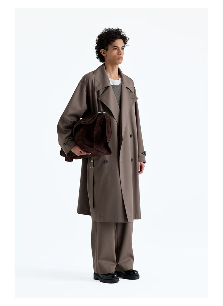 Merino Wool Pleated Elastic Waist Pants
